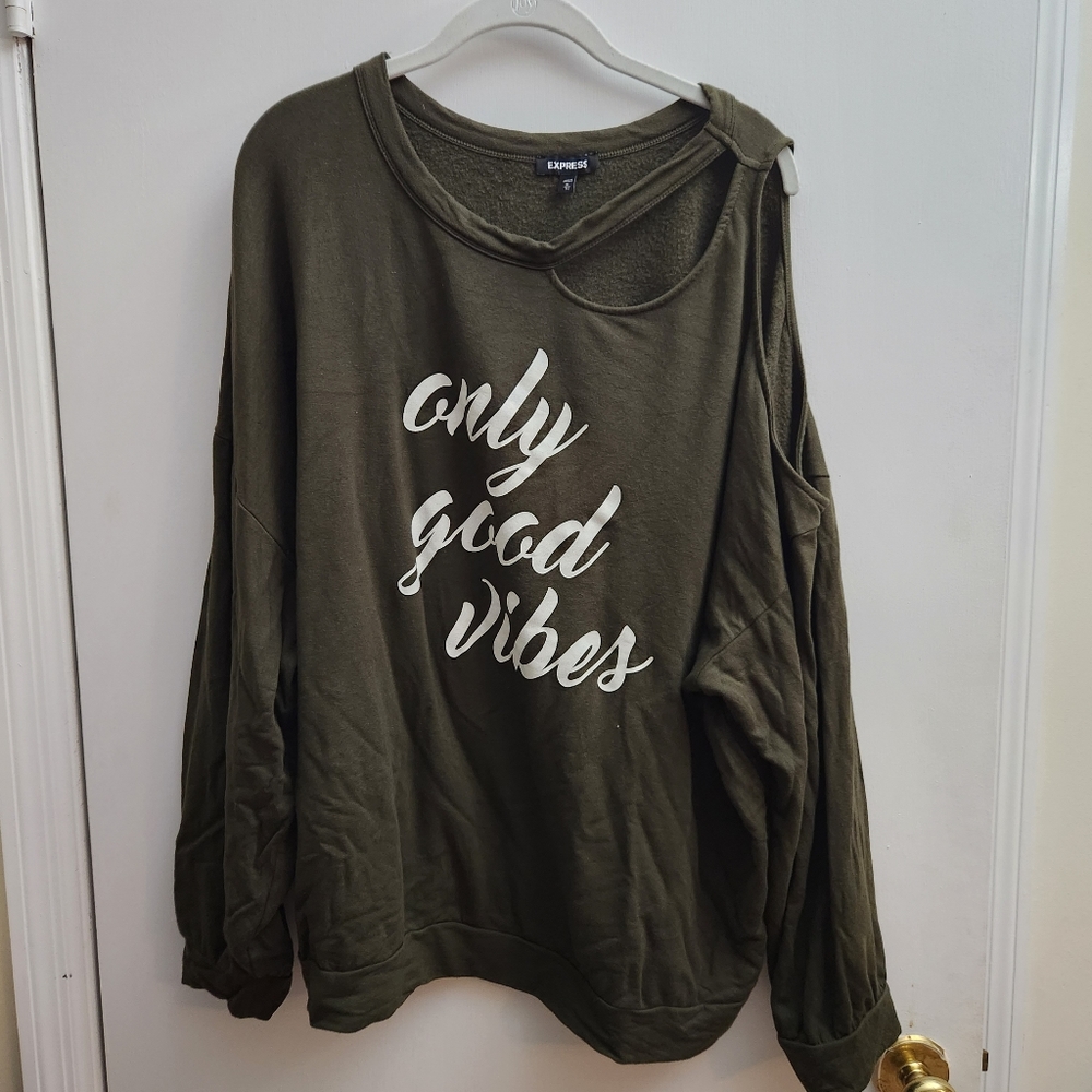 Express cold shoulder top